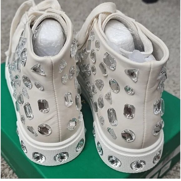 Cream Hi Top Rhinestone 9.5 - Picture 4 of 4